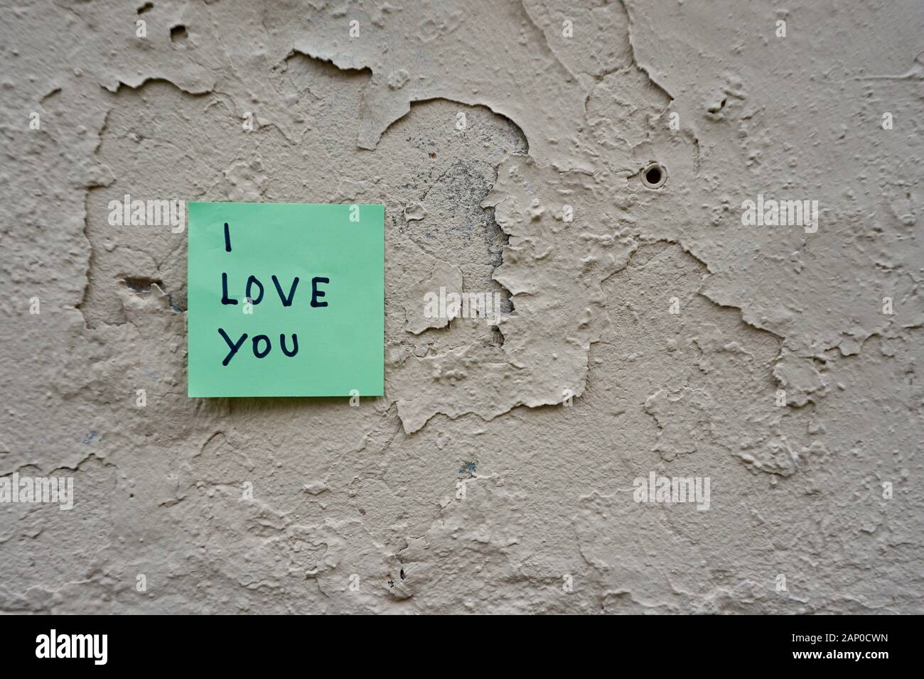 je t'aime message sur papier pour la saint valentin Banque D'Images