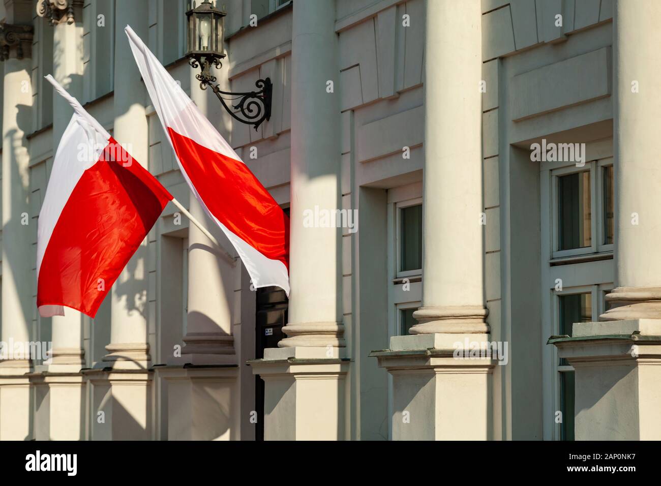 Le palais présidentiel à Varsovie. Banque D'Images