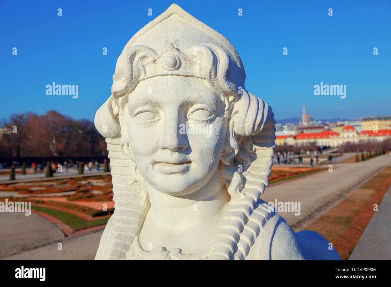 Close up image of sculpture de femme égyptienne Banque D'Images