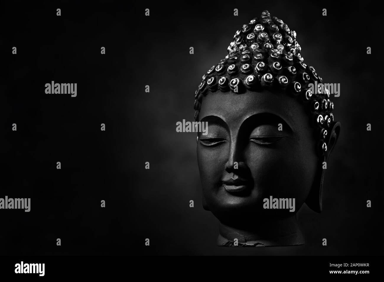 Face du Seigneur ou de Bhagwan Goutam Bouddha, pionnier ou fondateur du bouddhisme Banque D'Images