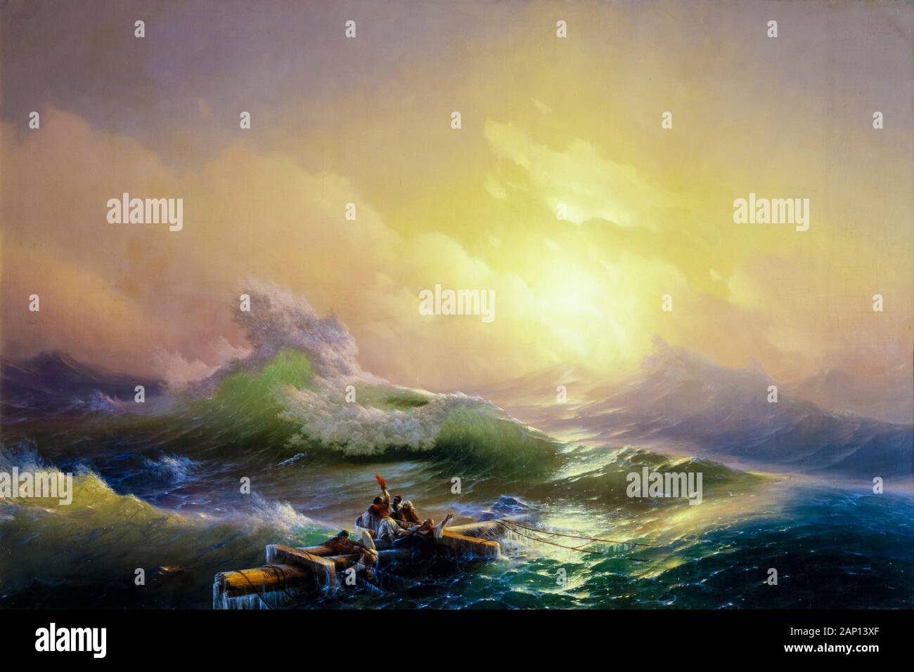 Ivan Aivazovsky, la neuvième vague, peinture, 1850 Banque D'Images