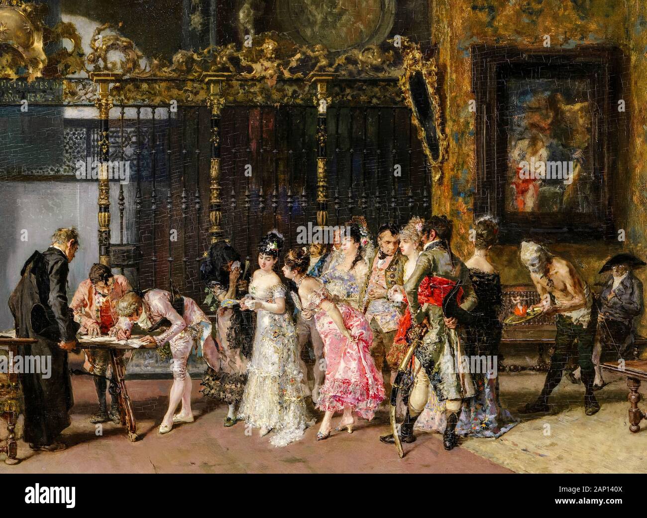 Mariano Fortuny, peinture détail, le mariage espagnol, 1870 Banque D'Images
