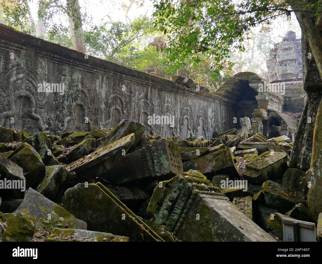 Ensemble du temple de Angkor Thom, à Siem Reap Banque D'Images