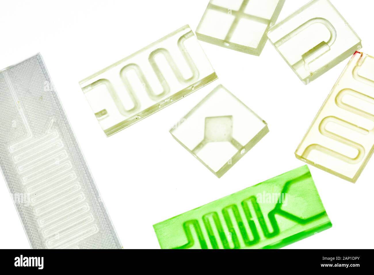 Organe-sur-puce (OOC) - dispositif microfluidique puce qui simule les organes biologiques c'est le type d'organes artificiels. Conception de prototypes de laboratoires sur puce Banque D'Images