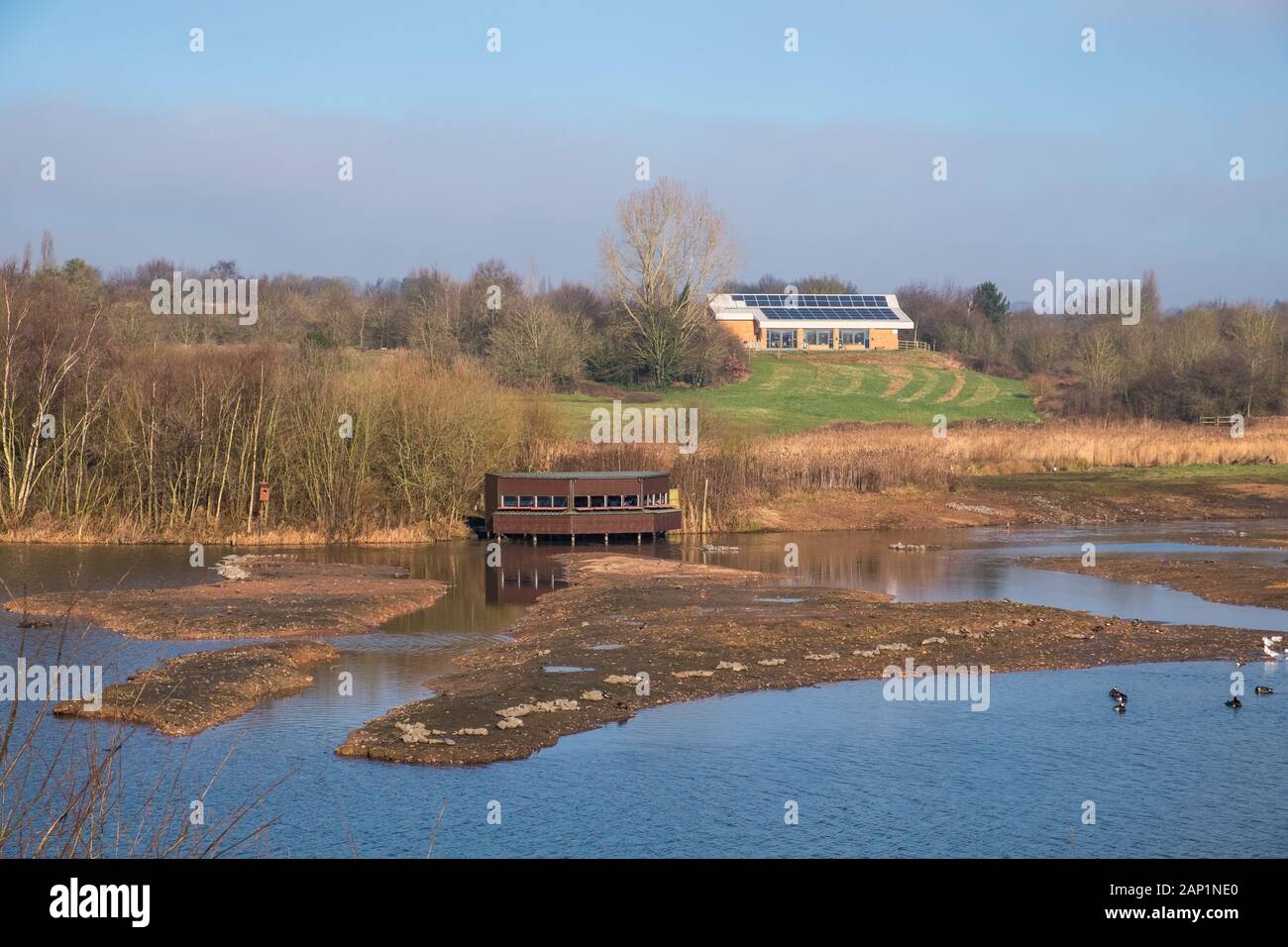 RSPB Sandwell Valley et Forge Mill Lake, qui font partie du parc national de Sandwell Valley à West Bromwich, West Midlands, Royaume-Uni Banque D'Images