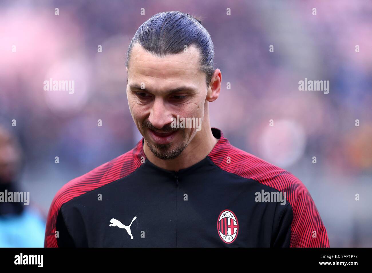 Milano, Italie. 19 janvier 2020. Italien de série A. L'AC Milan vs Udinese Calcio. Zlatan Ibrahimovic de l'AC Milan. Banque D'Images