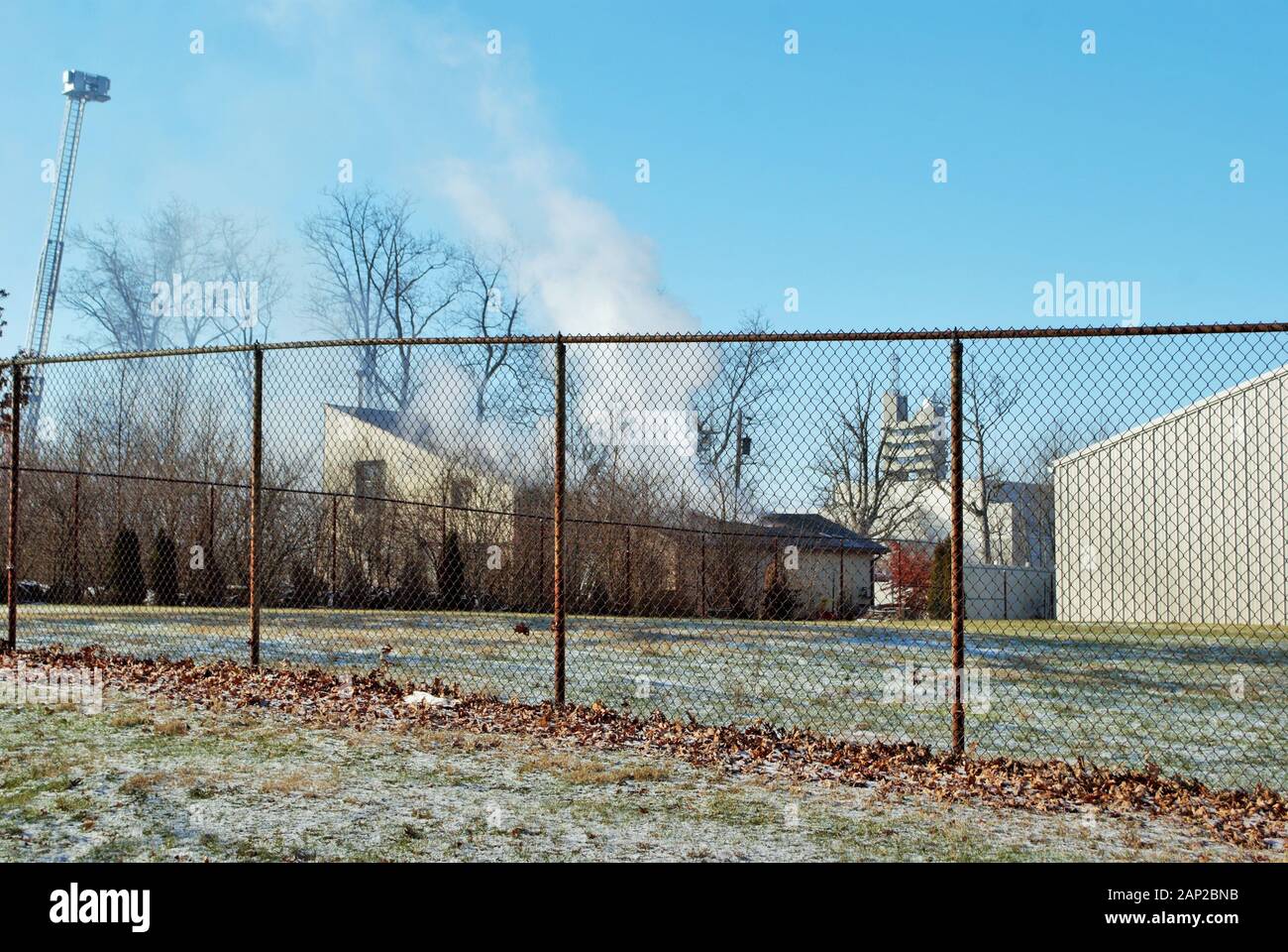 Incendie près de la base aérienne de wright Patterson Dayton, Fairborn, Beavercreek, comté de greene, ohio Banque D'Images