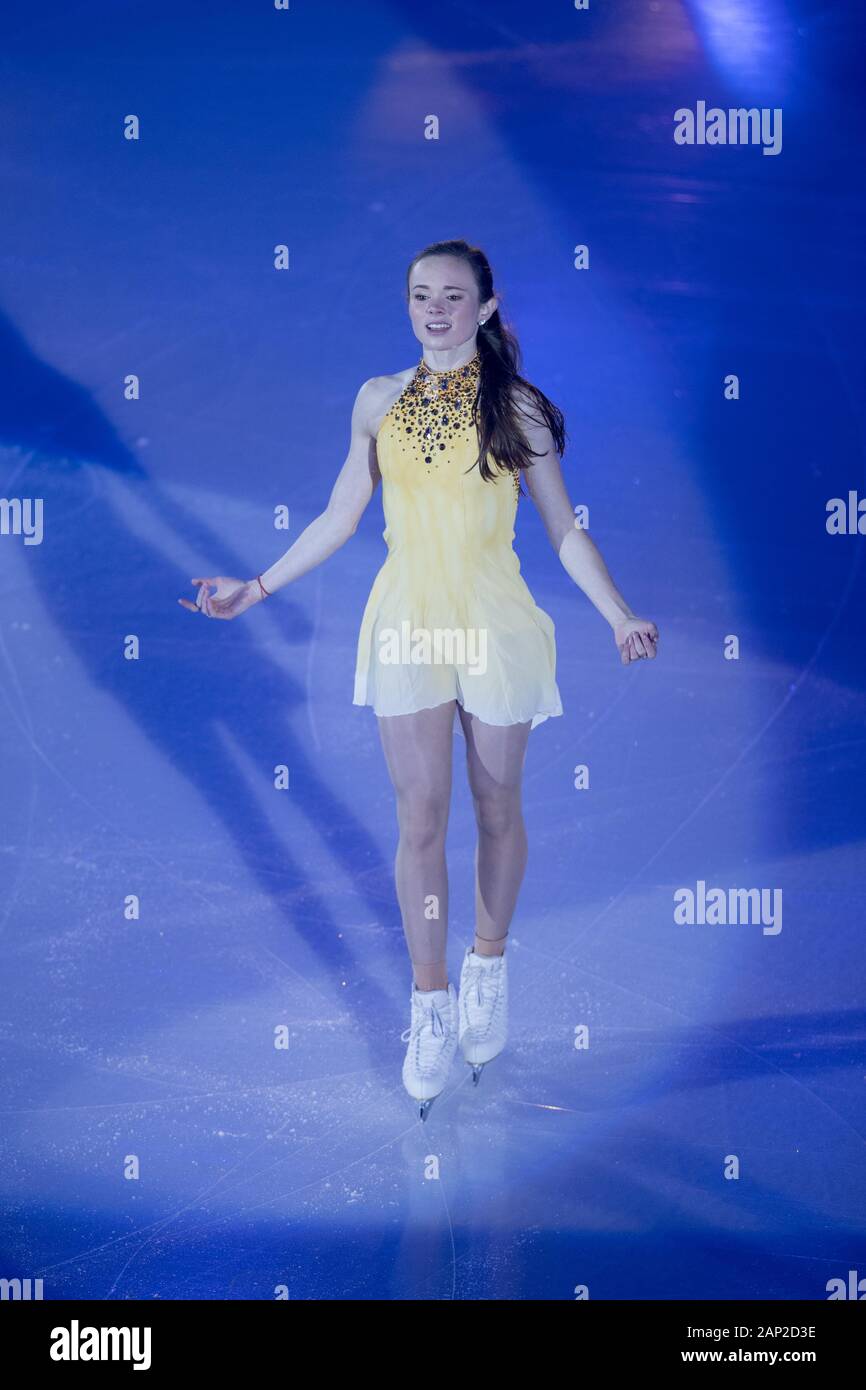 Mariah Bell des États-Unis d'Amérique effectue dans l'exposition de gala  pendant jour 3 de l'ISU Grand Prix of Figure Skating Internationaux de  Franc Photo Stock - Alamy