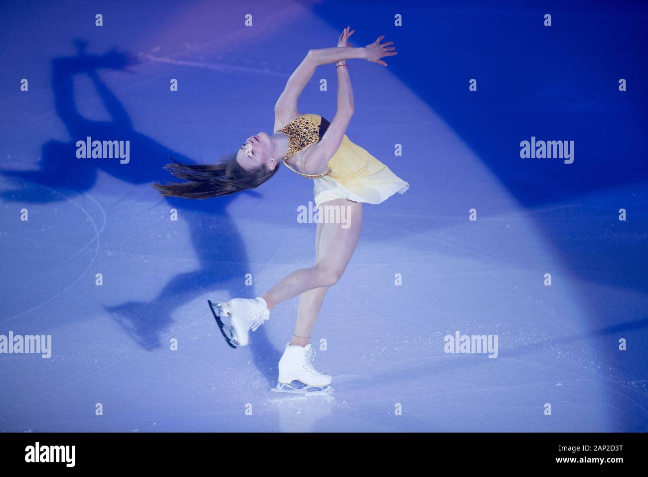 Mariah Bell des États-Unis d'Amérique effectue dans l'exposition de gala pendant jour 3 de l'ISU Grand Prix of Figure Skating Internationaux de Franc Banque D'Images