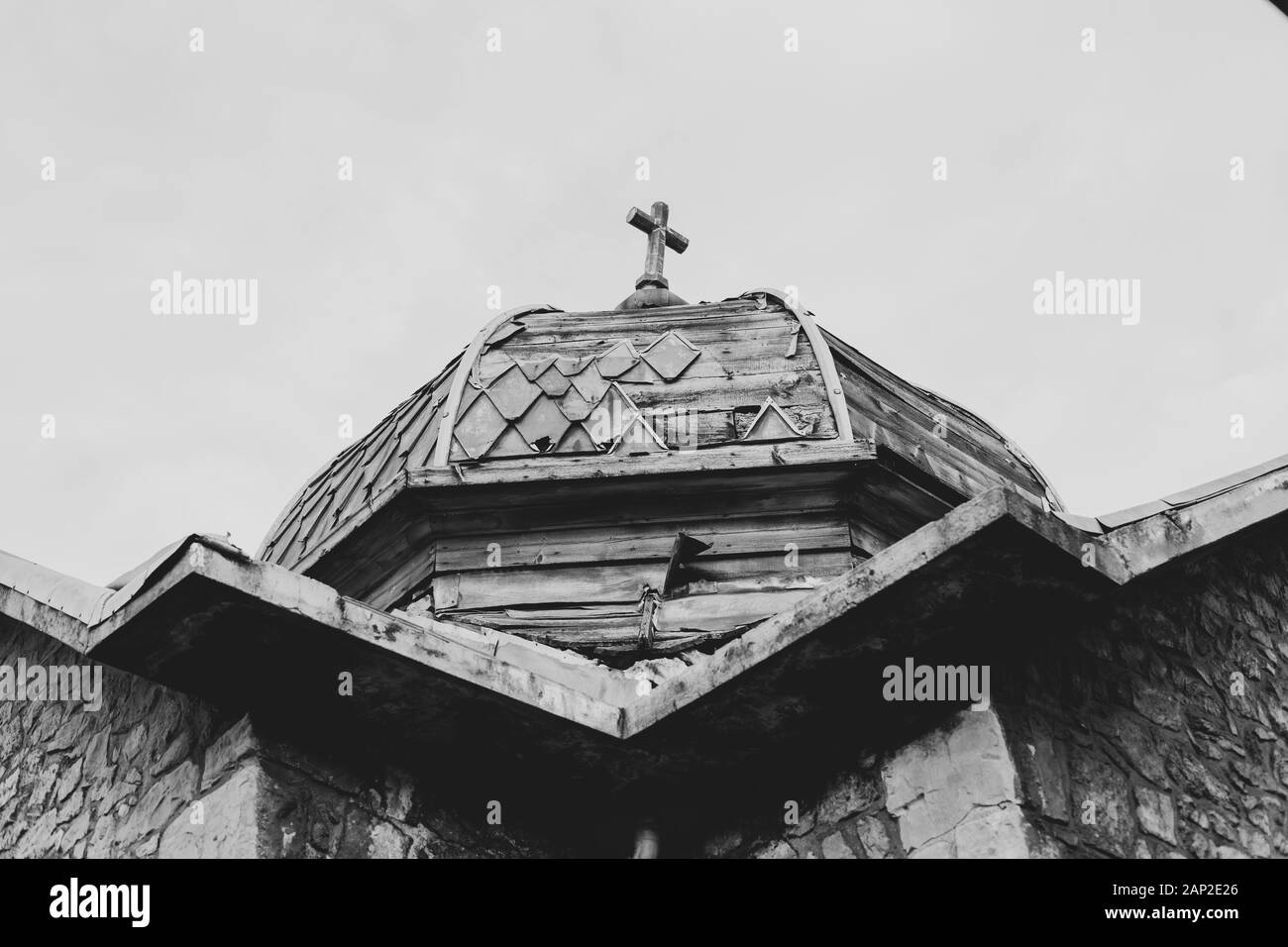 Coupole d'une chapelle dans un cimetière Banque D'Images