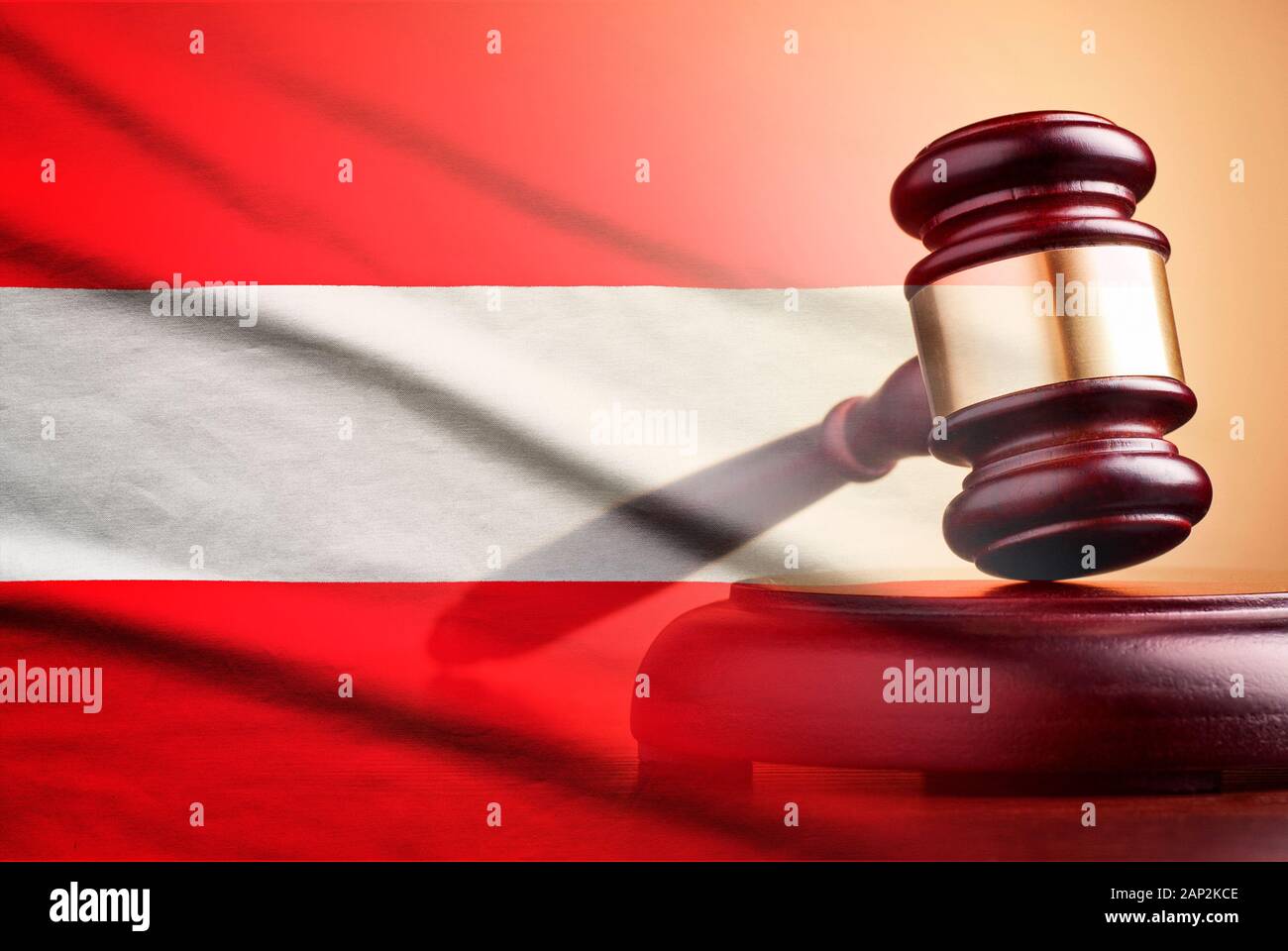 Les avocats wooden gavel au pavillon de l'Autriche Banque D'Images