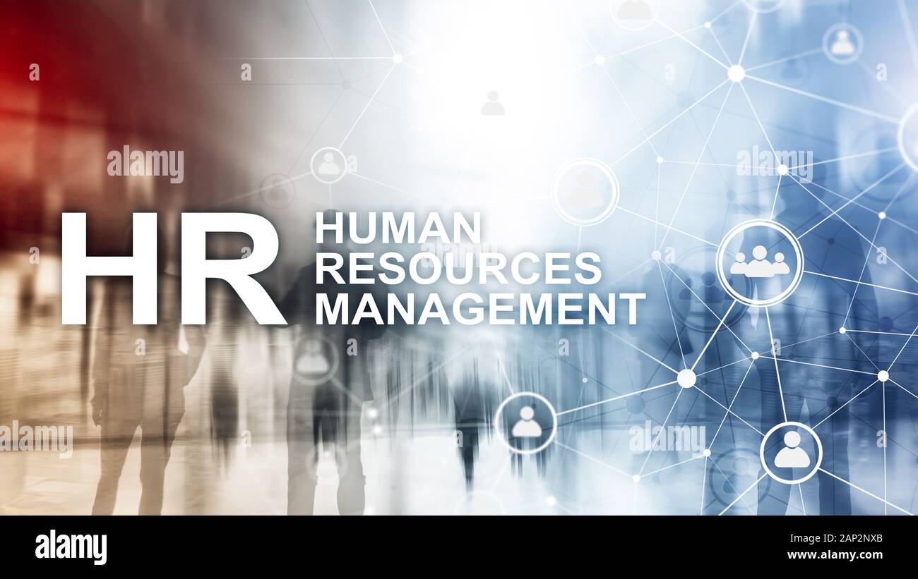 La gestion des ressources humaines, RH, Team Building et de recrutement concept sur arrière-plan flou Banque D'Images