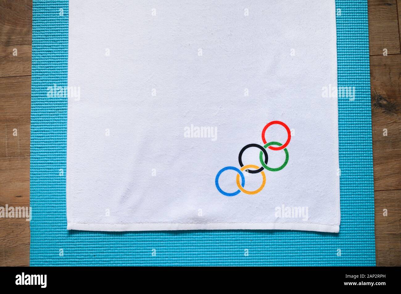 TOKYO, JAPON, janvier. 20. 2020 : fond blanc Olympique, l'espace d'édition Banque D'Images