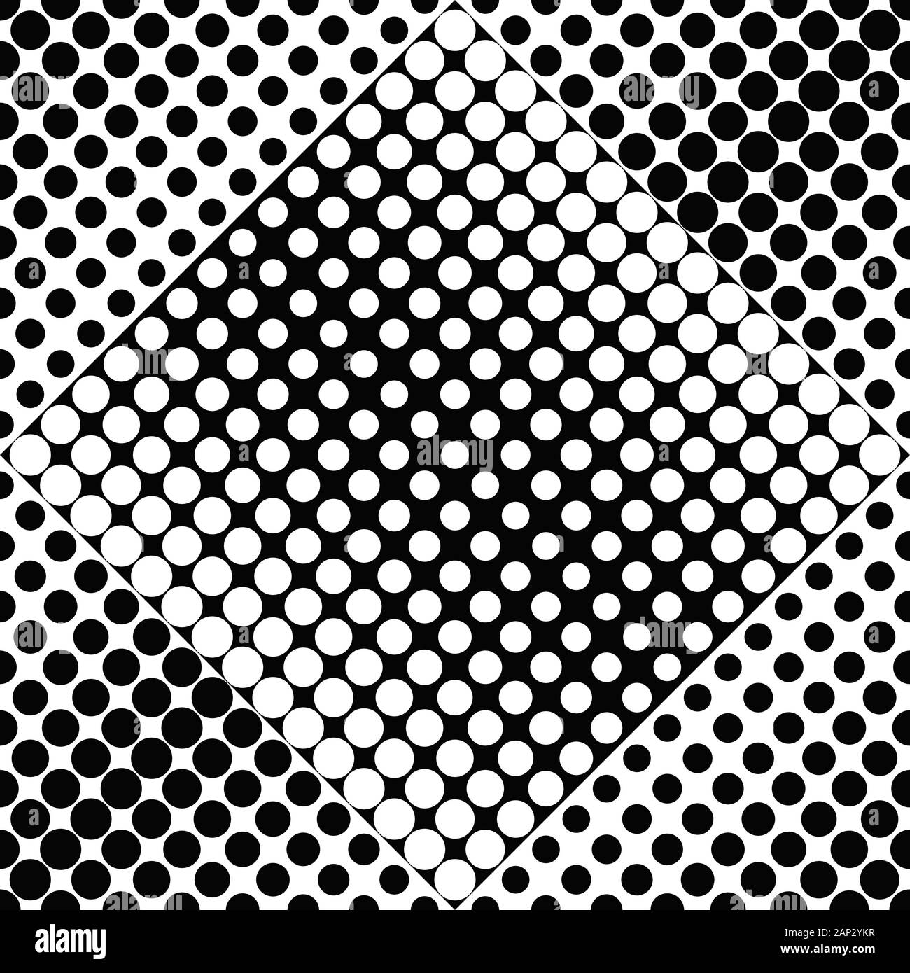 Cercle noir et blanc motif de fond - résumé graphique vectoriel monochrome Illustration de Vecteur