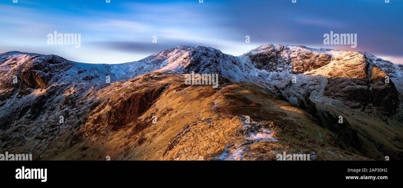 Dove Crag, Hart Crag & Fairfield de Hartsop au-dessus comment, Lake District Banque D'Images