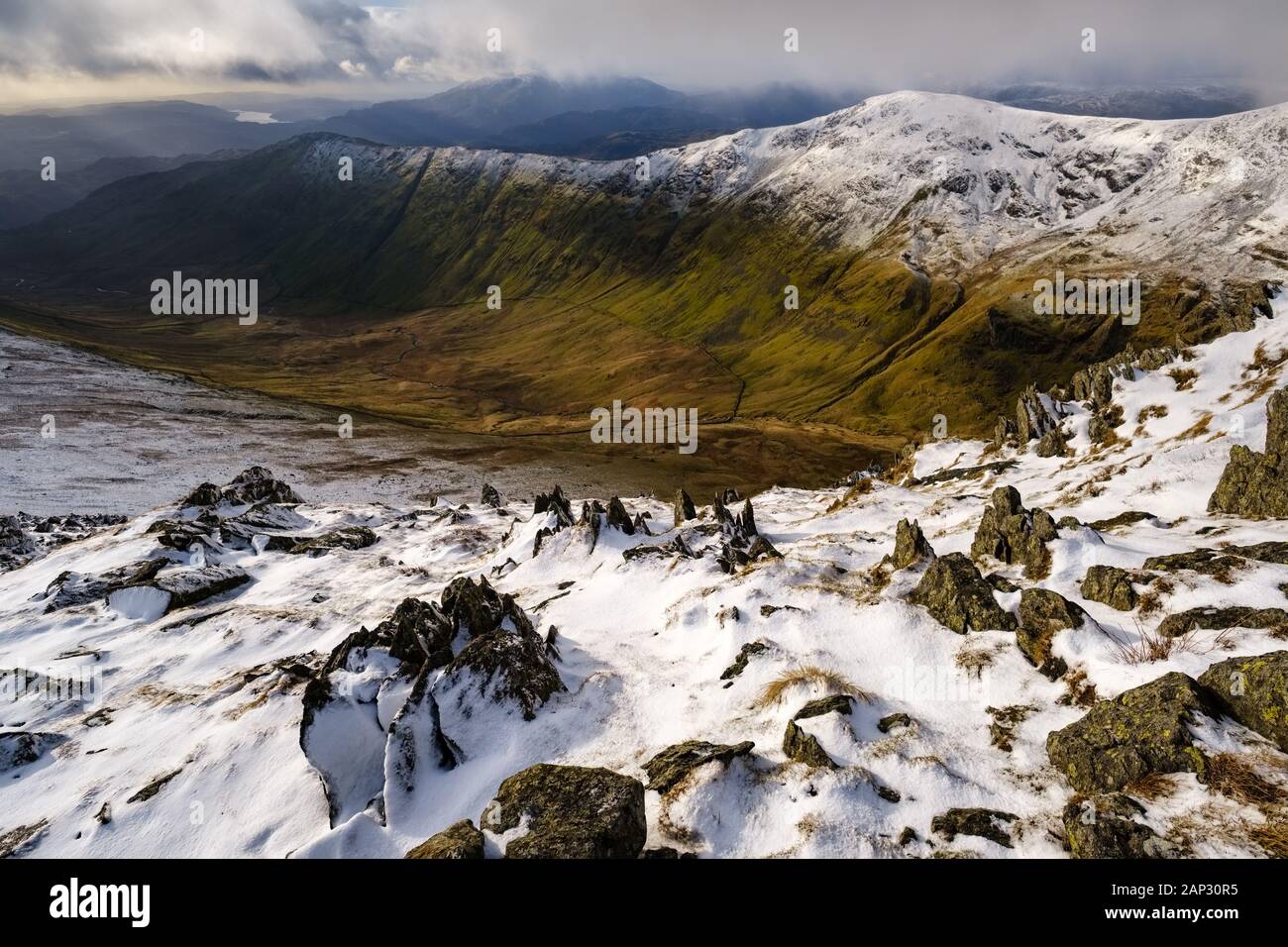 Rydal Fell & Grand Rigg de Hart Crag, Lake District, UK Banque D'Images