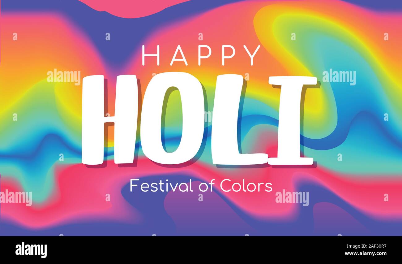 Happy Holi. Festival de couleurs. Bannière créative Illustration de Vecteur