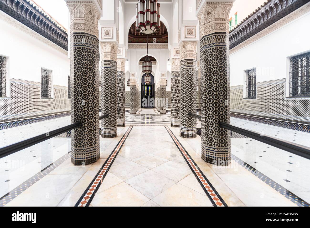 Architecture intérieur d'un Riad à Marrakech Banque D'Images