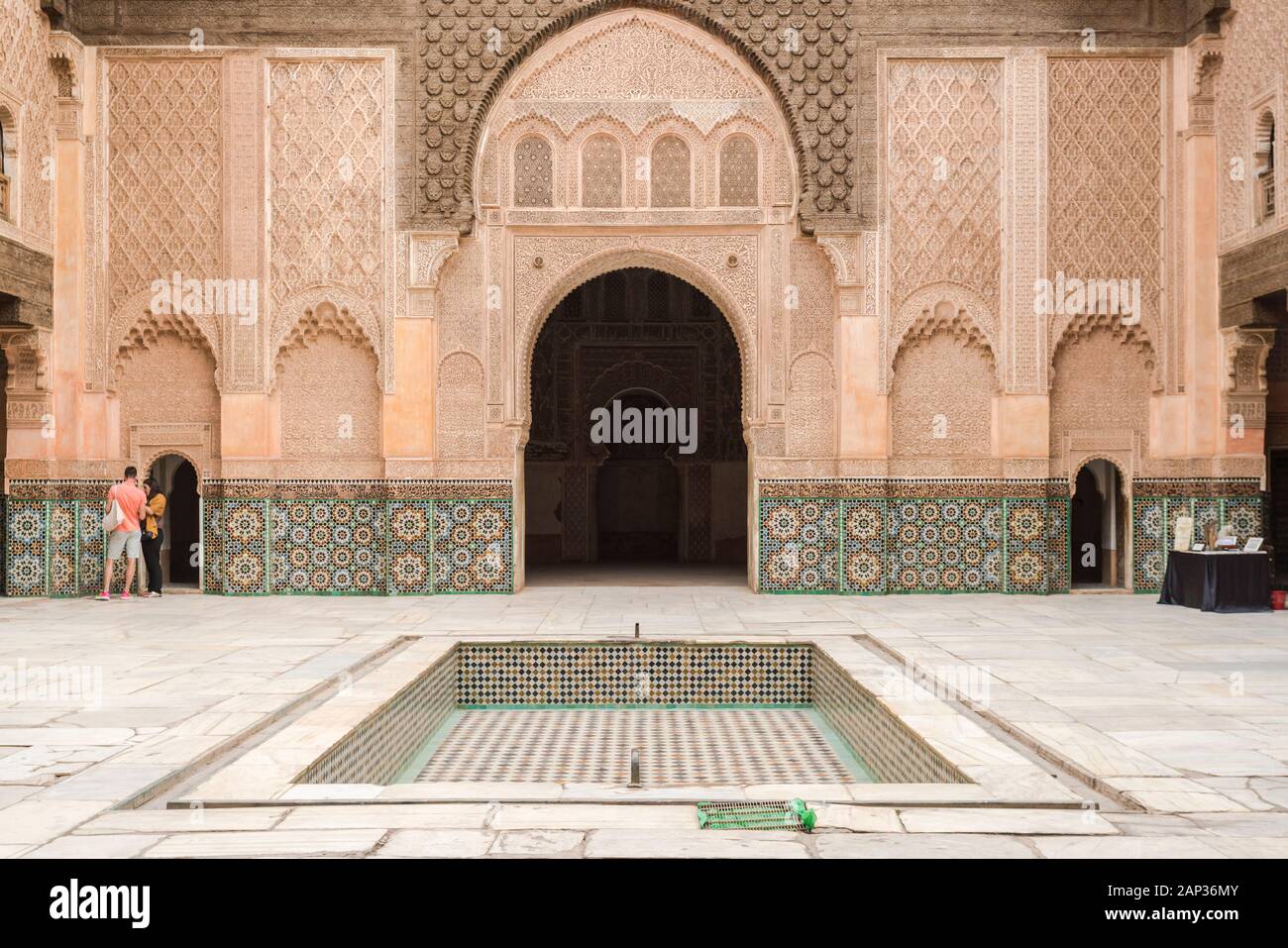 L'école islamique Ben youssef madrasa à Medina, Marrakech Banque D'Images