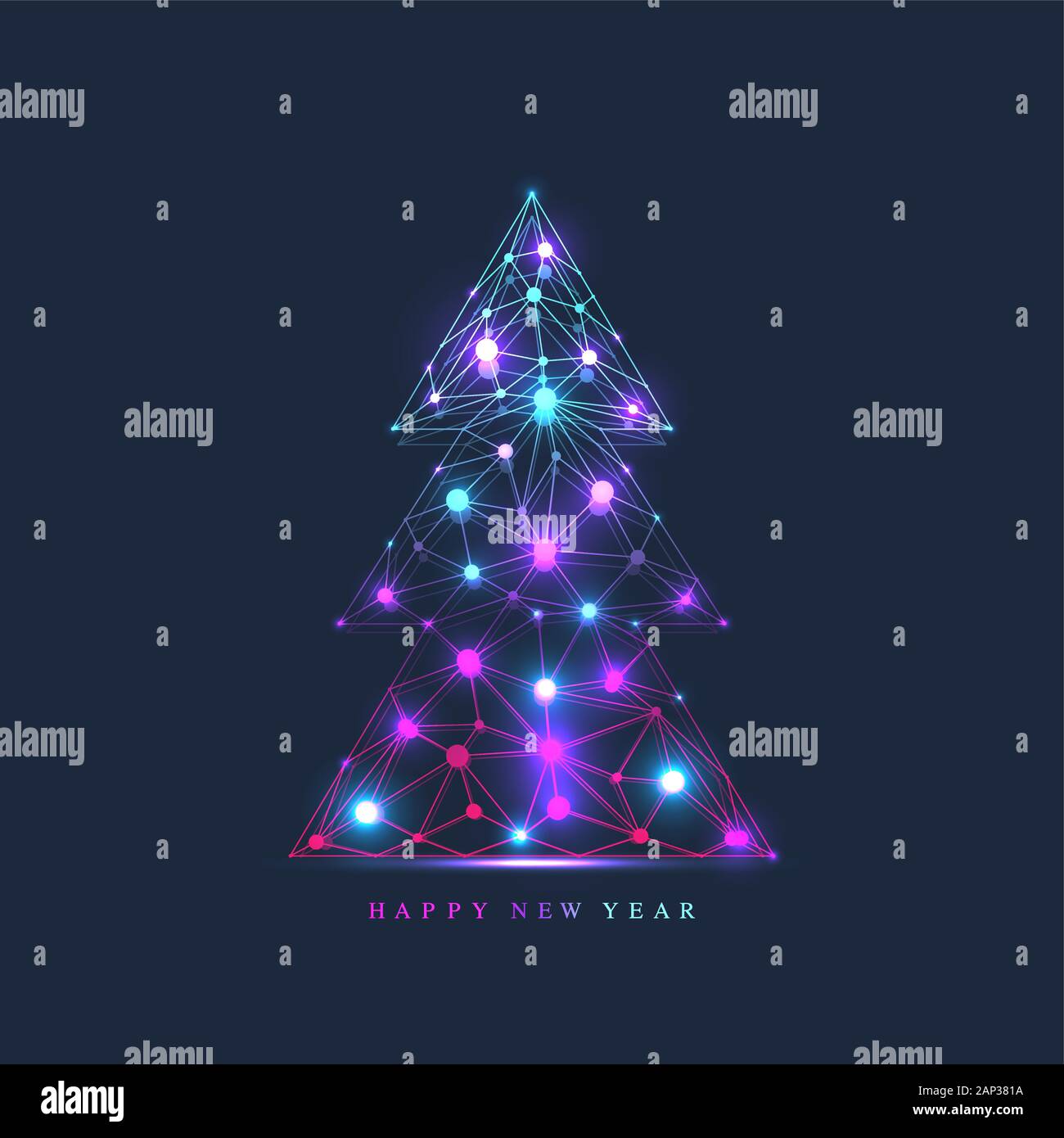 Noël et Nouvel An 2020 bannière avec black. L'élément de design avec des lignes et points de carte de vœux, carte postale, présentations Illustration de Vecteur