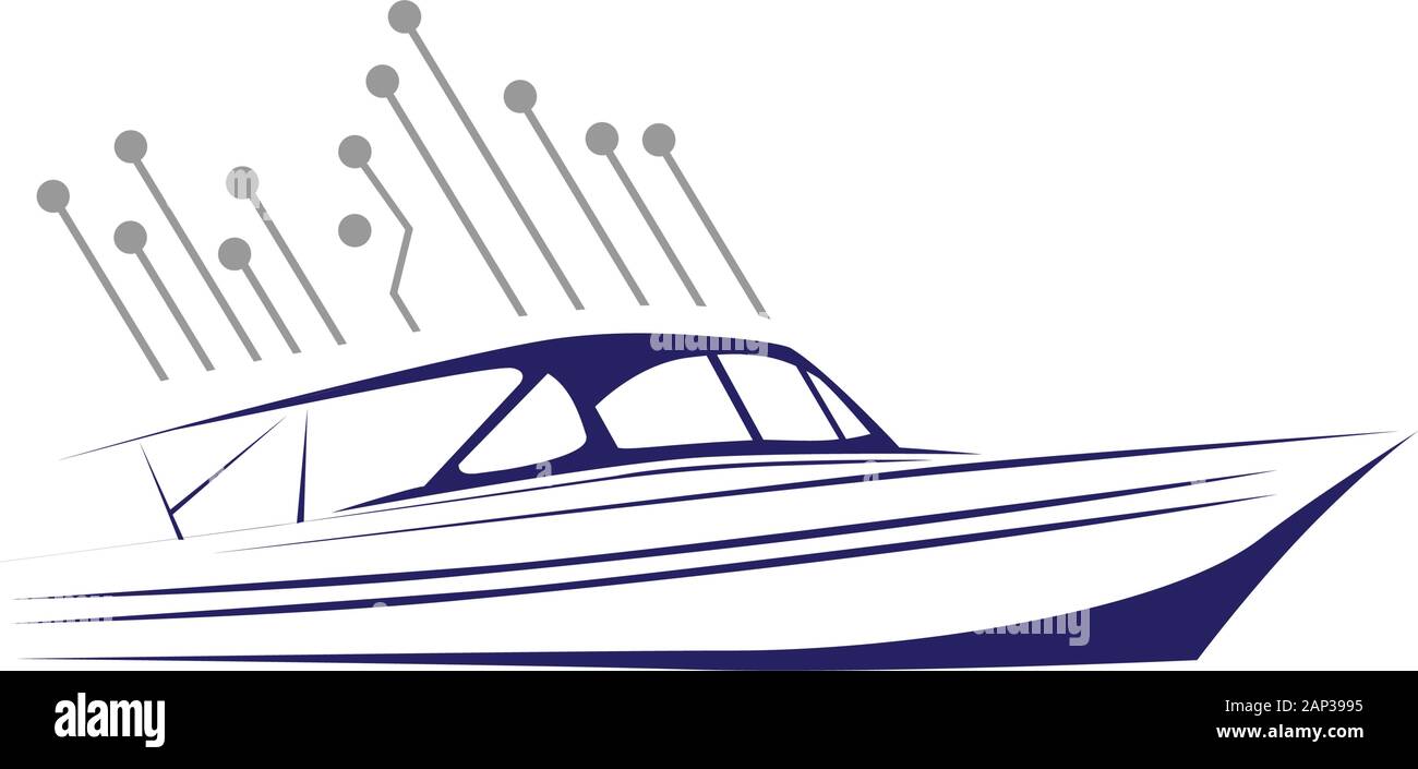 yachts rapides abstraits et circuit imprimé Illustration de Vecteur