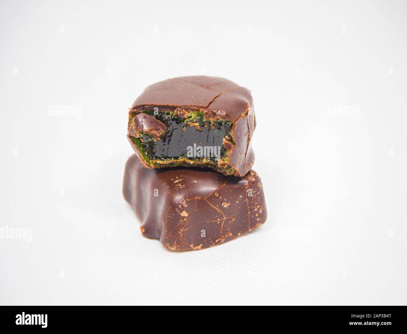 Bonbons de chocolat avec jelly Banque D'Images