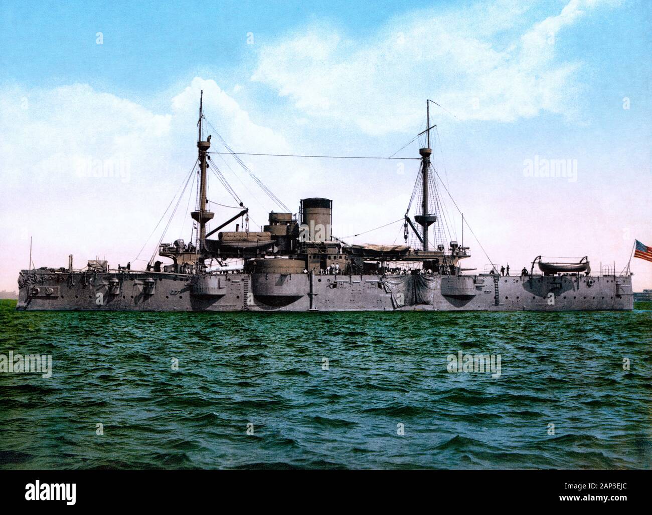 USS Texas en 1898 Banque D'Images