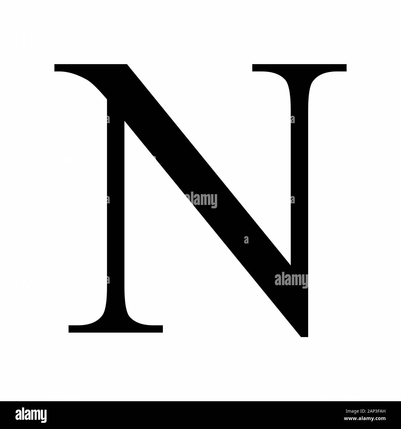 La lettre grecque nu Illustration de Vecteur