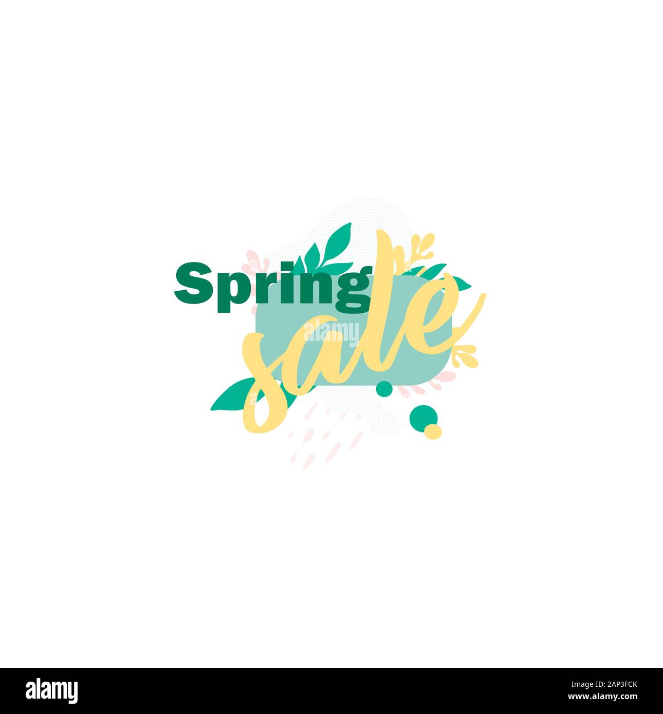 Vente de printemps est un élégant pour les magasins et logo vector le magasinage en ligne. Illustration de Vecteur