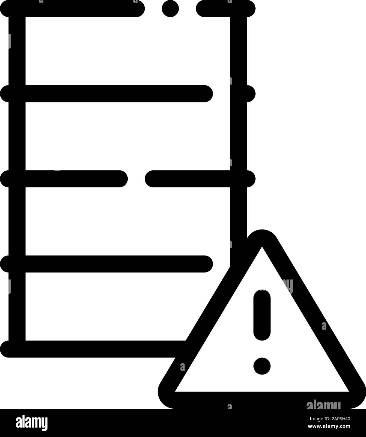 L'icône Contour Pesticides Baril Vector Illustration Illustration de Vecteur