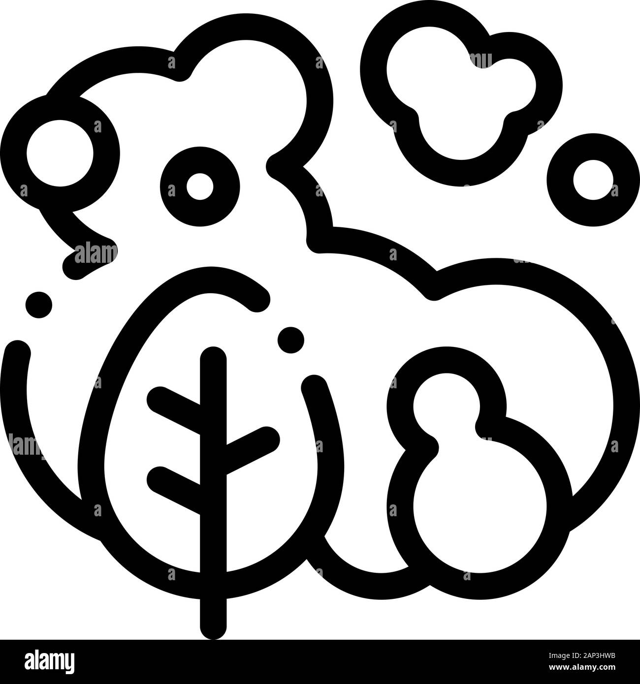 L'icône de l'usine de fumée Contour Vector Illustration Illustration de Vecteur