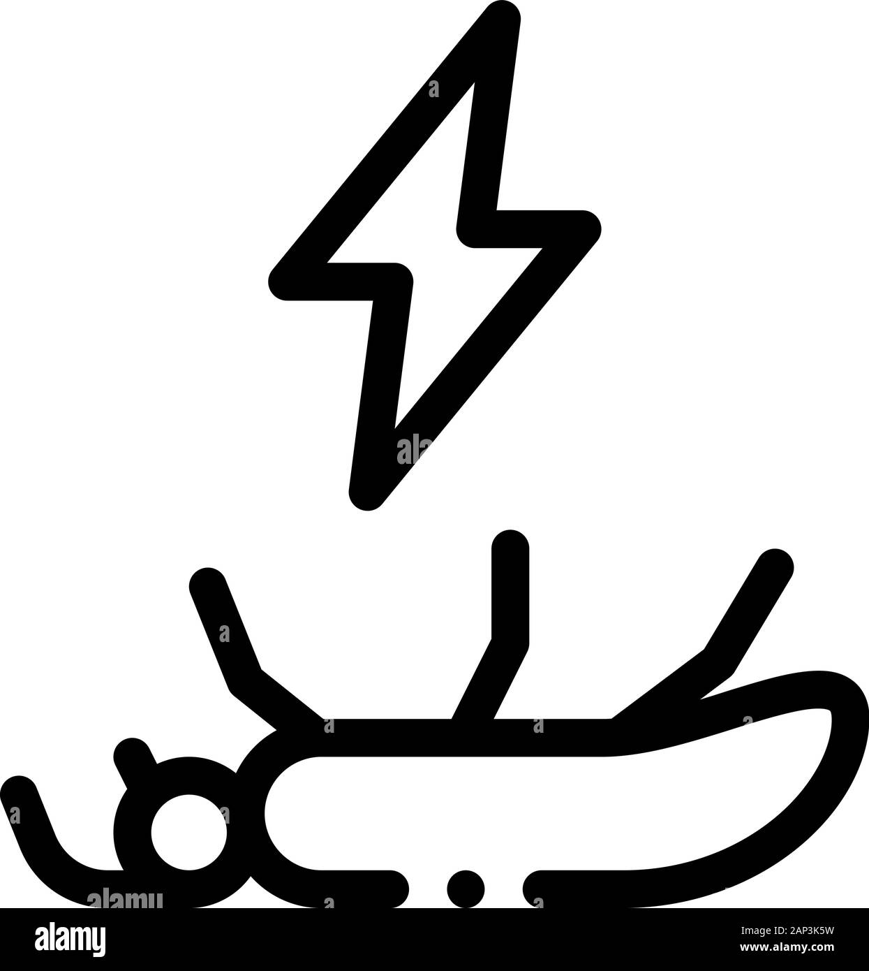 L'icône de moustiques morts Contour Vector Illustration Illustration de Vecteur