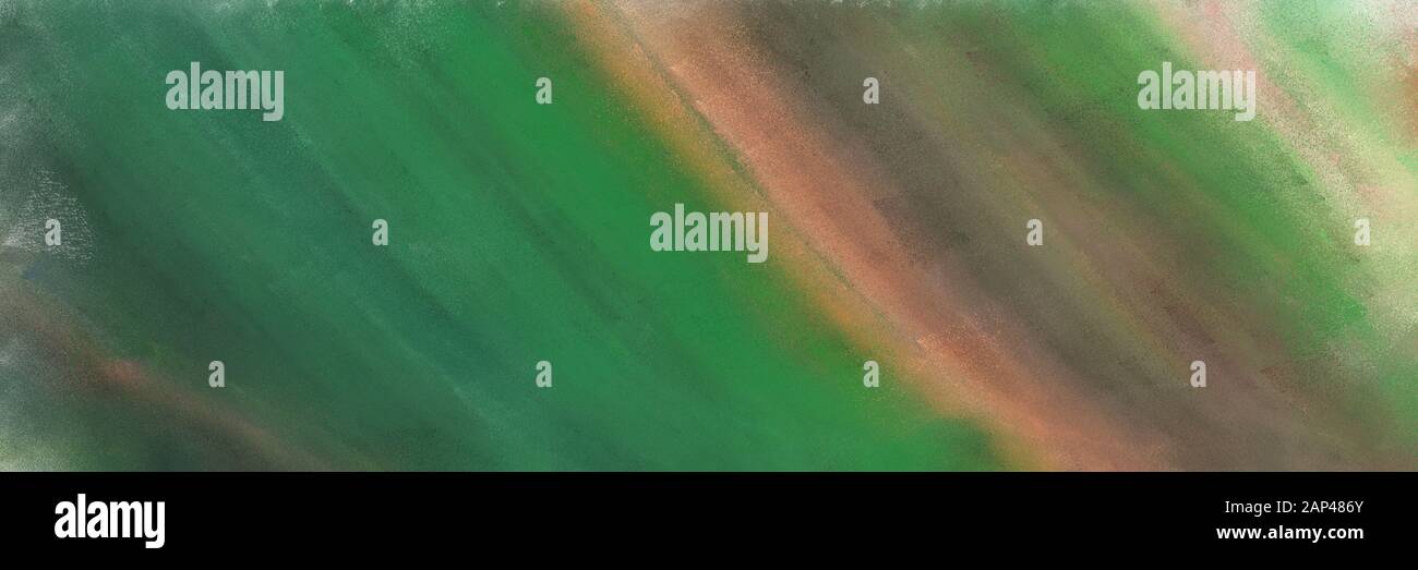 Tableau abstrait lignes avec vert olive foncé, beige et marron pastel Banque D'Images