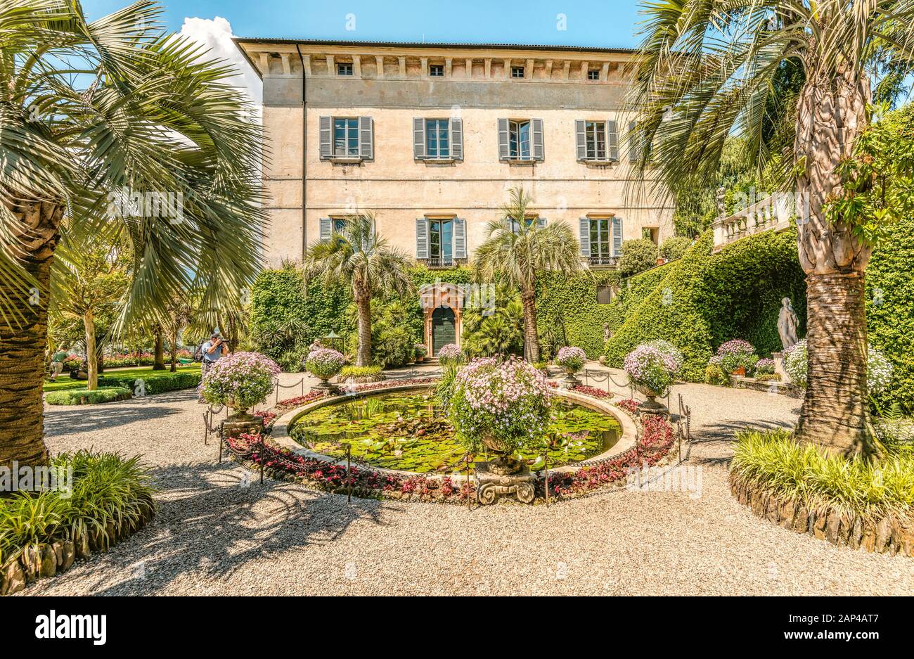 Cour Du Palazzo Madre À Isola Madre, Lago Maggiore, Piémont, Italie Banque D'Images