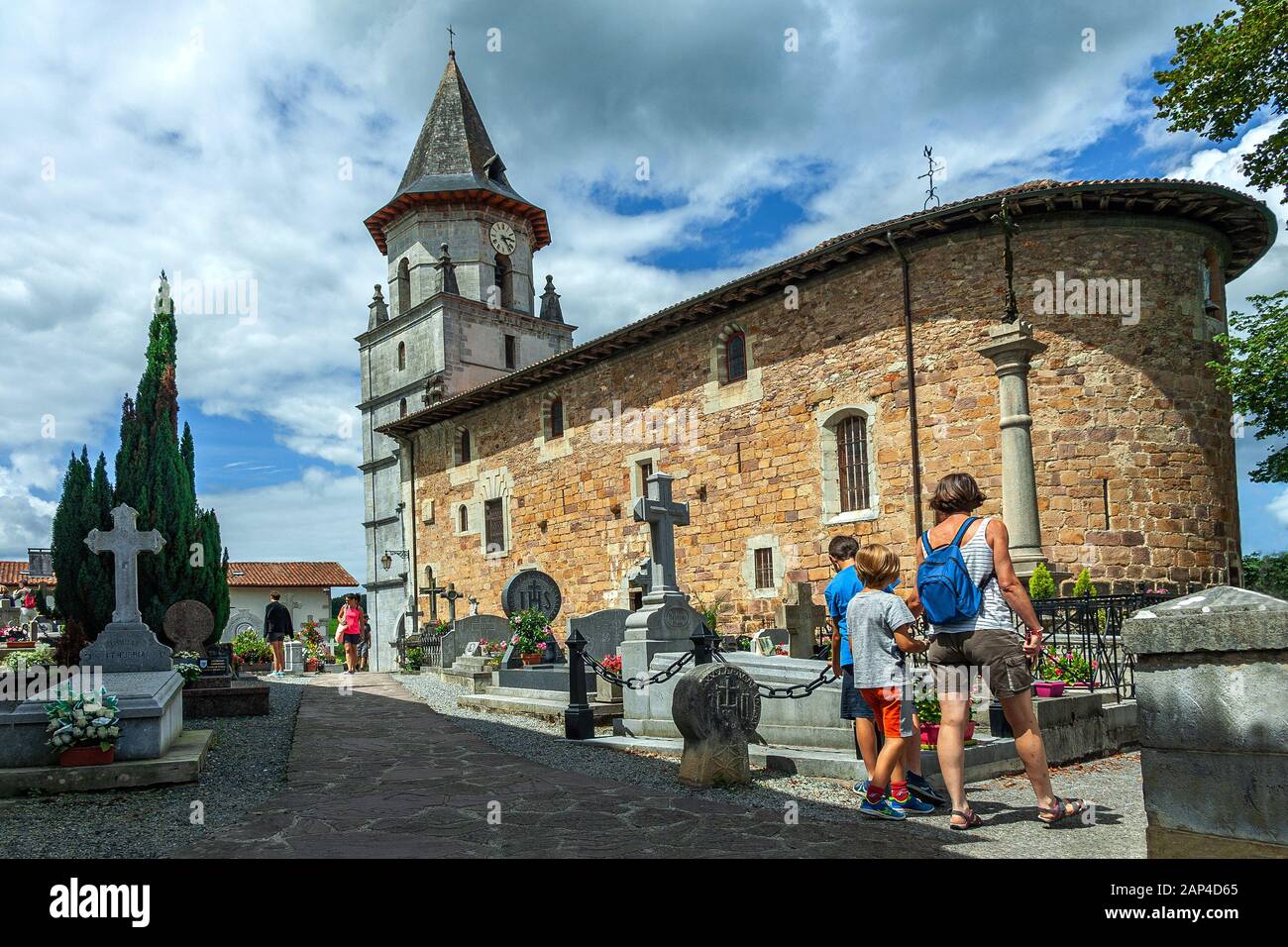 Ainhoa, église notre-Dame de l'Assomption Banque D'Images