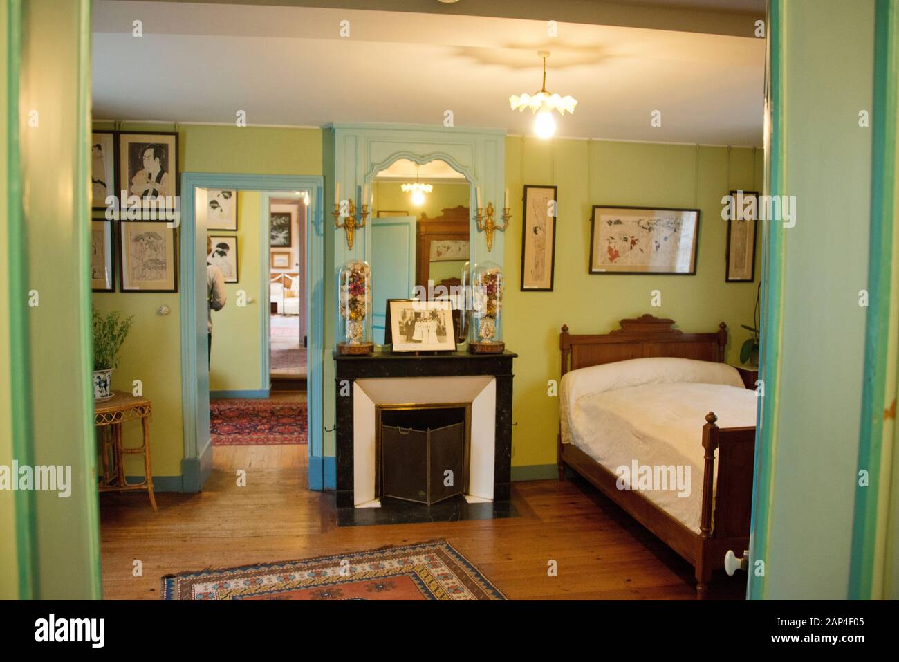 Claude Monet Maison Giverny Normandie France. Intérieur De La Maison 84