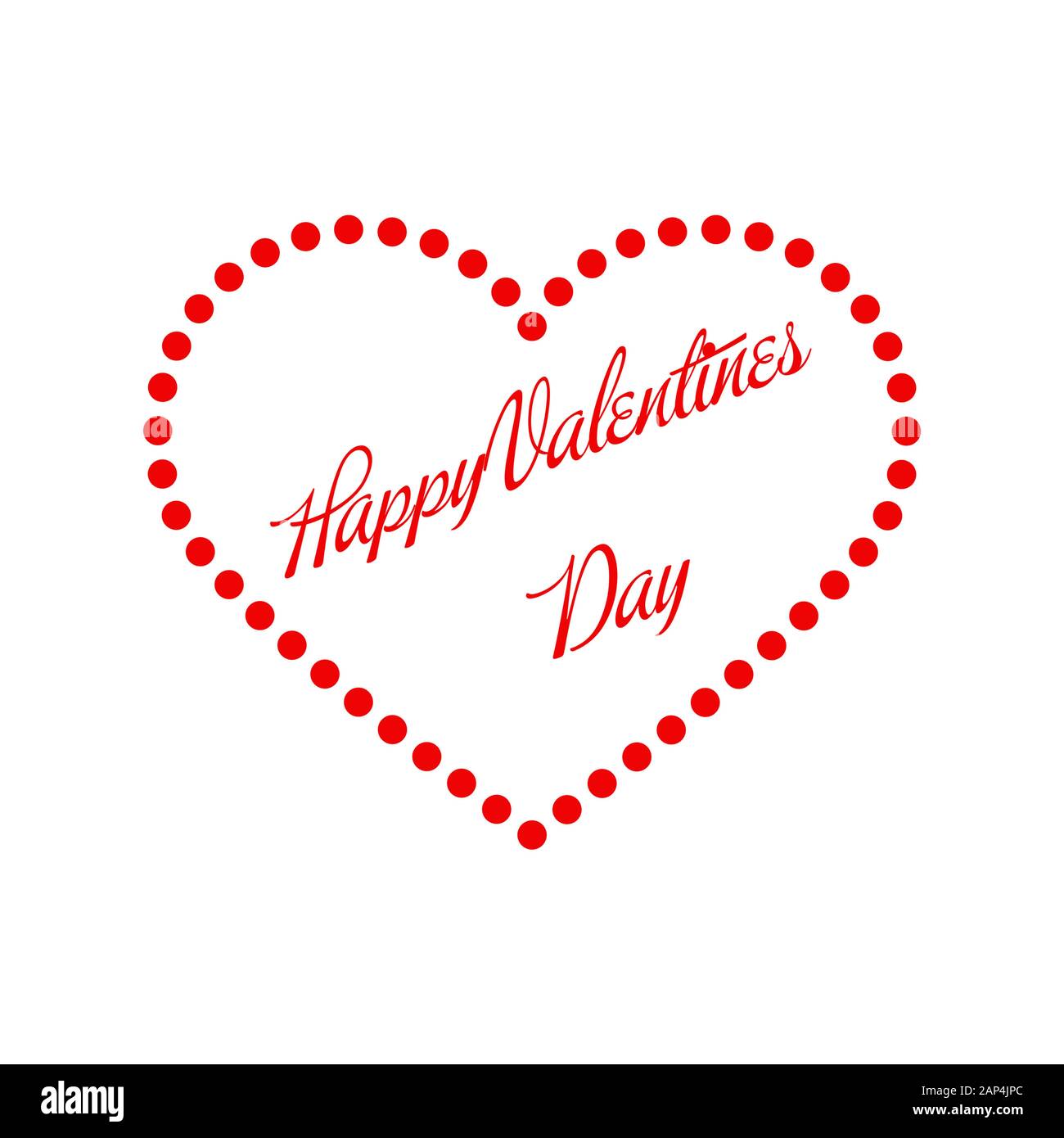 Cadre de coeur avec des coeurs confettis rouges. Carte de Saint-Valentin. Amour. Bonne Saint Valentin. Banque D'Images