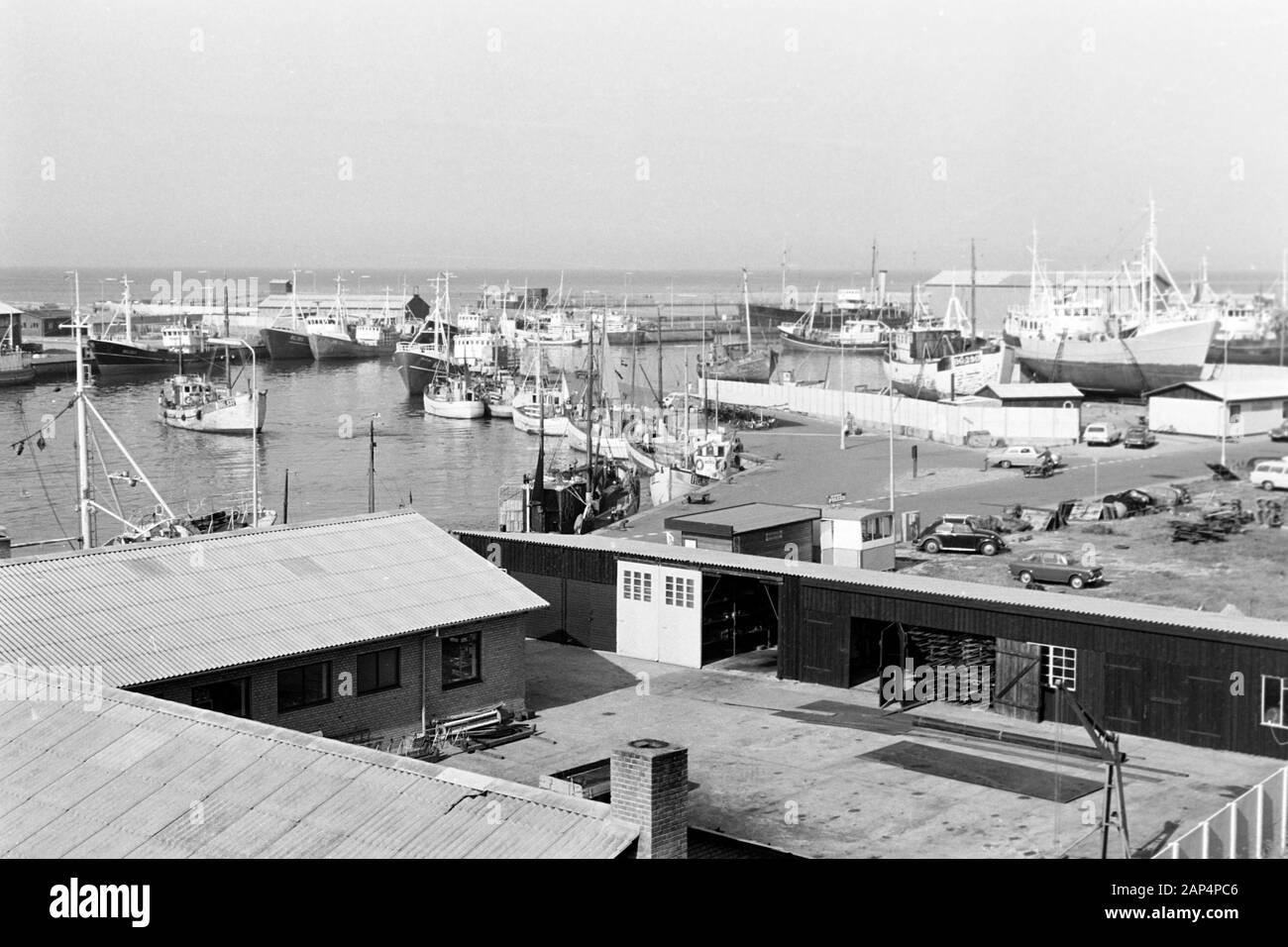 Der Hafen von Hirtshals, 1969. Port de Hirtshals, 1969. Banque D'Images