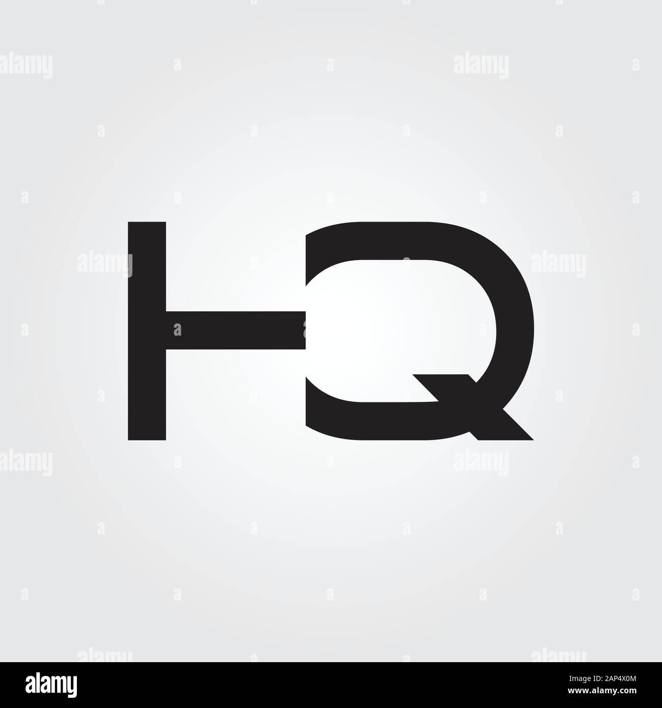 Modèle vectoriel de conception de logo Letter HQ. Illustration Vectorielle Initiale De Hq Avec Lettre Liée Illustration de Vecteur