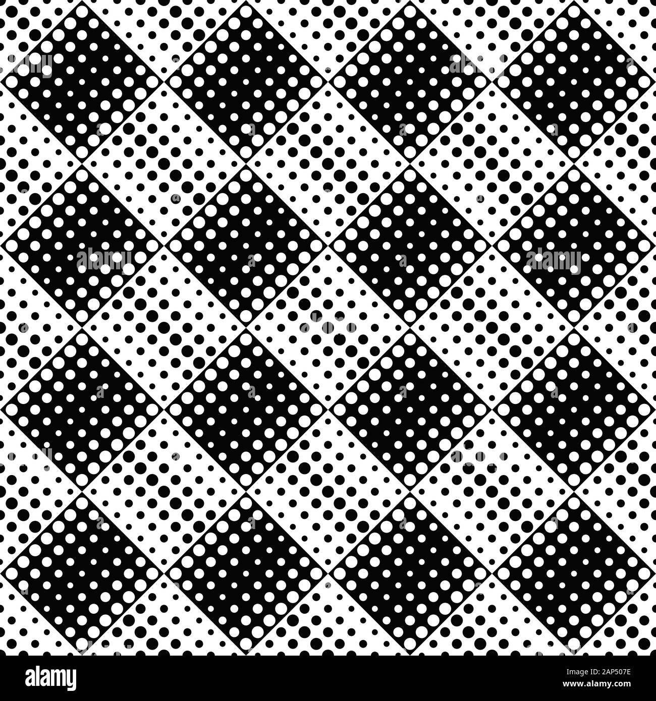 Noir et blanc motif de points géométriques - fond vecteur conception abstraite monochrome Illustration de Vecteur