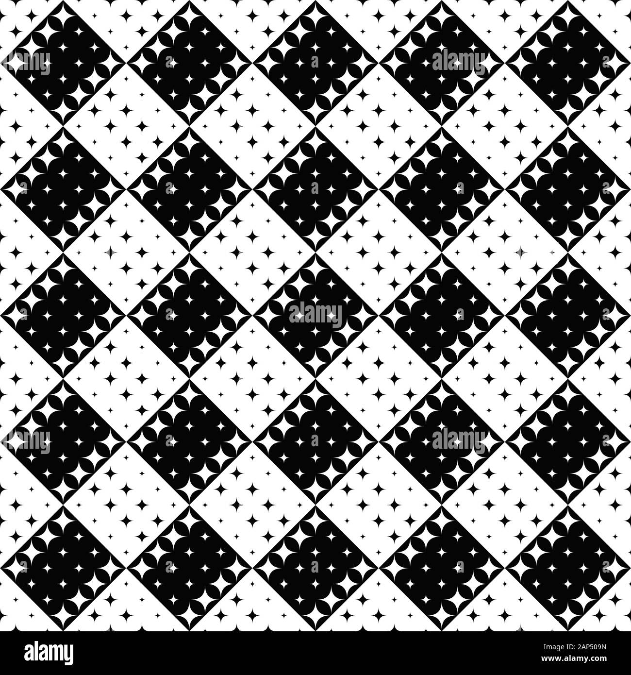 Star monochrome transparente motif de fond - abstract vector graphic design incurvé de stars Illustration de Vecteur