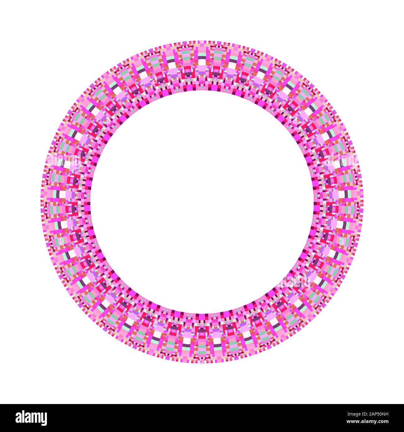 Résumé en mosaïque colorée couronne cercle circulaire - vecteur géométrique de l'élément de conception Illustration de Vecteur