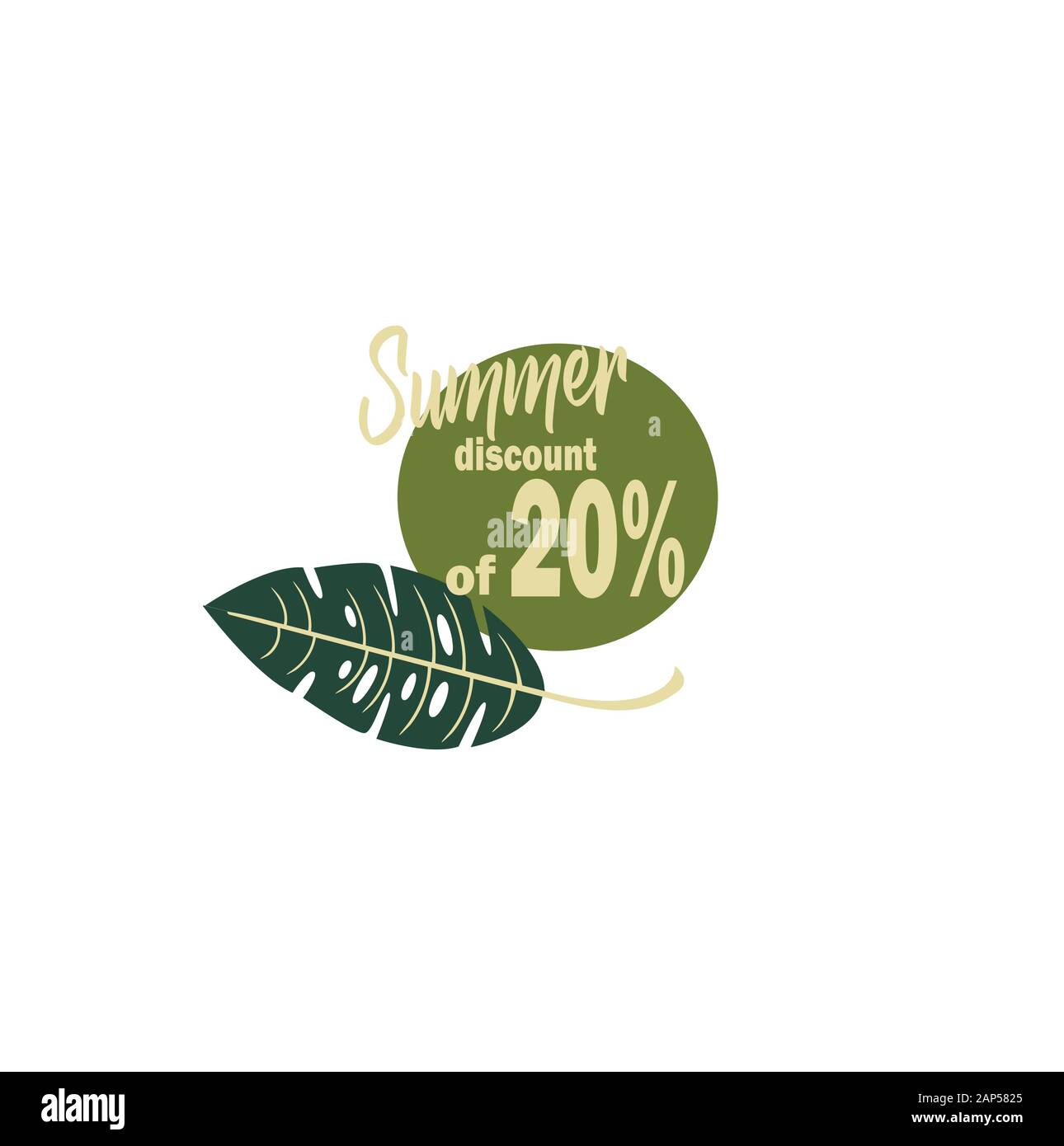 Avec un rabais saisonniers 20 Logo de l'été vente Illustration de Vecteur