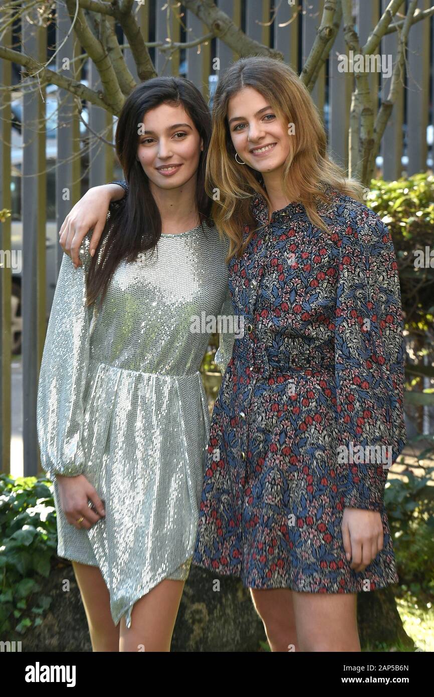 Italie, Rome, le 21 janvier 2020 : Photocall de la deuxième saison de la RAI série TV 'L'amica geniale-Storia del nuovo cognome' (mon brillant ami 2 Pict) Banque D'Images