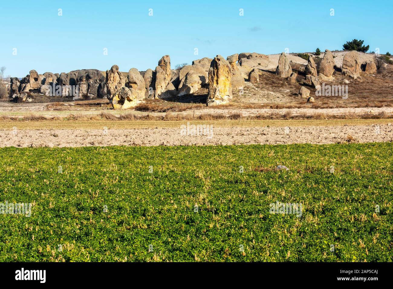 Türkei, Provinz Ishaniye Afyonkarahisar, Landschaft hei/Döger Banque D'Images