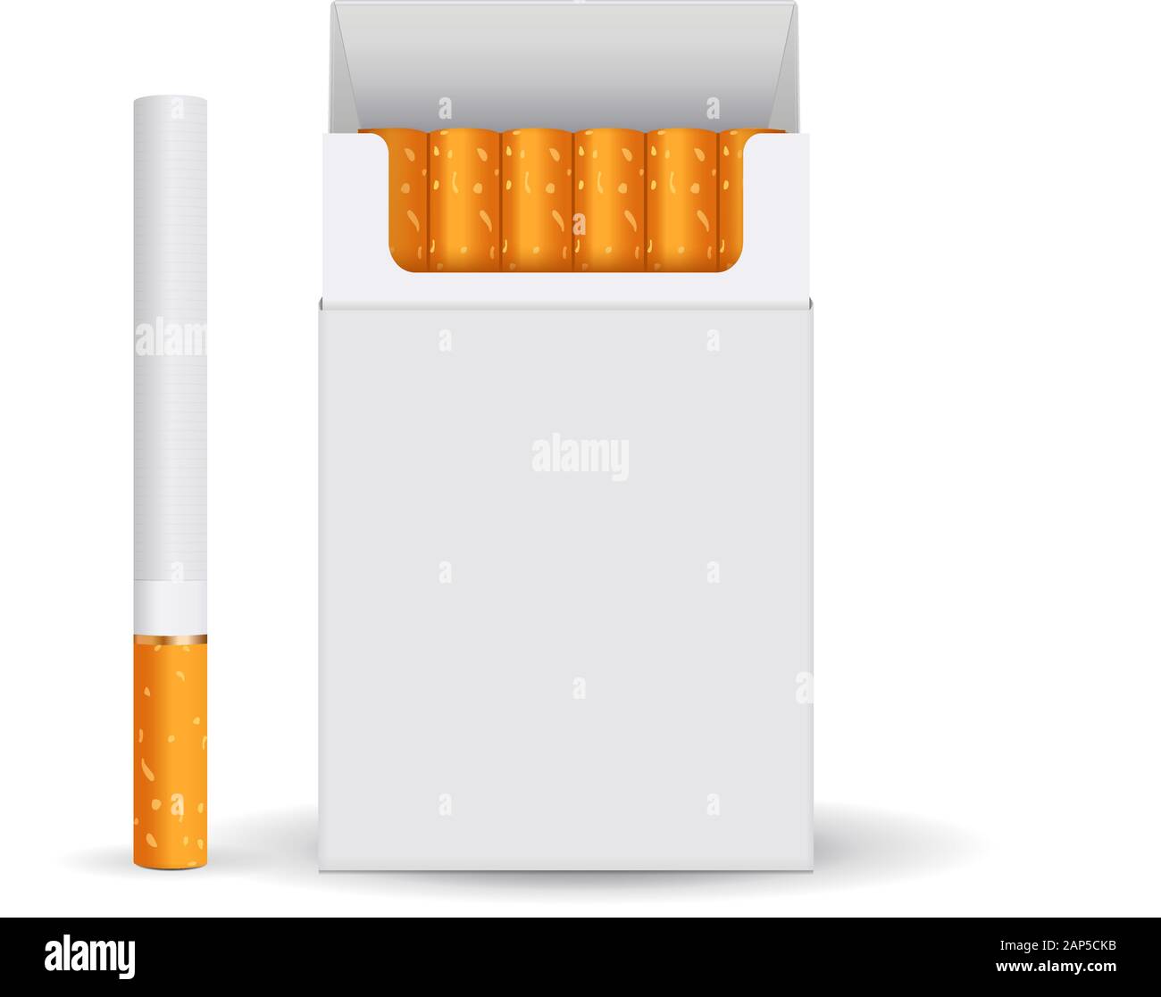 Paquet de cigarettes. Kit de papier blanc vierge Image Vectorielle Stock -  Alamy