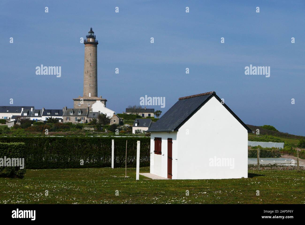 Ile de Batz, le phare, Finistère, Bretagne, France, Europe Banque D'Images