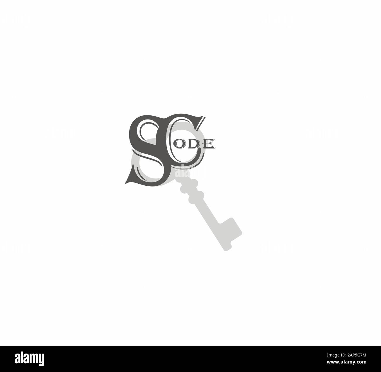 Creative logo vector immersive isolé avec key Illustration de Vecteur