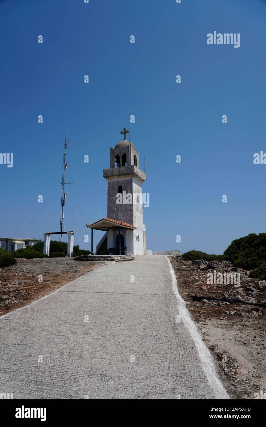 Monastère Kathara, Ithaca ou île Ithaka, Mer Ionienne, Grèce, Europe Banque D'Images