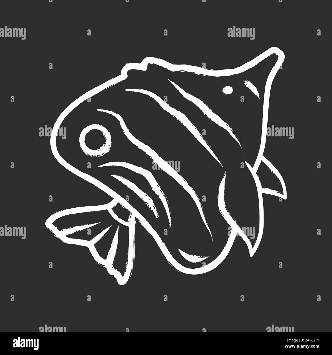 L'icône Chalk médiocre. Lumineux piscine de poissons colorés. Les animaux aquatiques tropicaux. Marine Aquarium. Sous-marins exotiques habitant. Les espèces de poissons, faune de l'océan Illustration de Vecteur